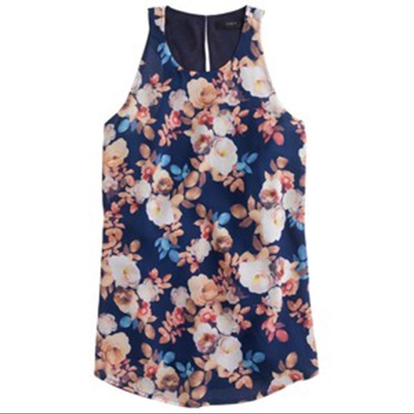 J. Crew Silk Racer Floral Tank - Picture 2 of 2